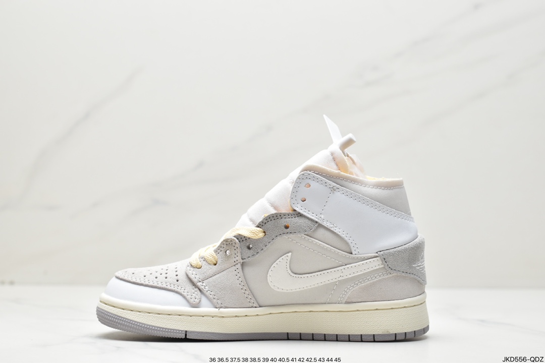 160 乔丹Air Jordan I Mid 'White and Phantom' 以 “inside out” 结构为灵感DM9652-100
