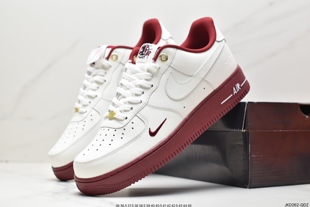 160 Air Force 1'07 Low 40周年米白红小钩 DQ7582-100