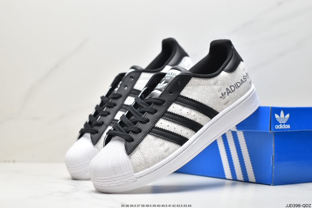 Adidas clover Originals Superstar ”Sail/Green/Lace” shell head series low-top sneakers GW7254