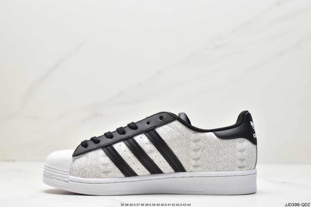 Adidas clover Originals Superstar ”Sail/Green/Lace” shell head series low-top sneakers GW7254