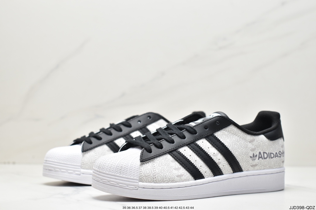 Adidas clover Originals Superstar ”Sail/Green/Lace” shell head series low-top sneakers GW7254