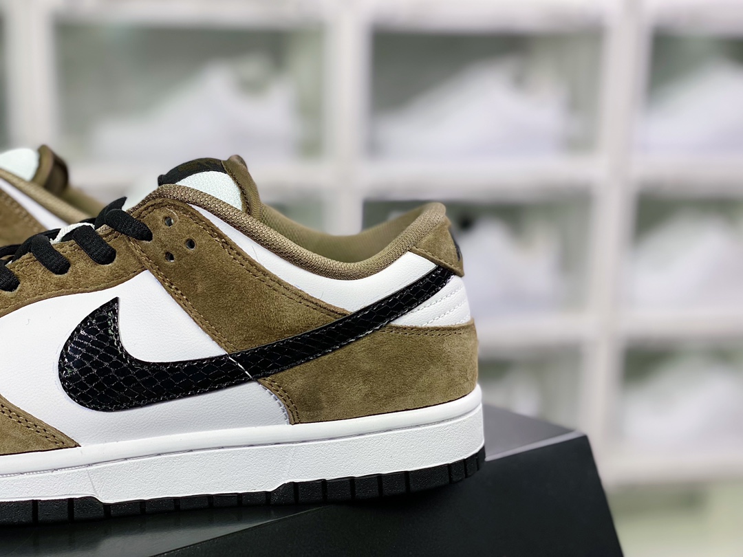 220 SB Dunk Low SP”Trail End Brown”扣篮系列低帮休闲运动滑板板鞋“翻毛棕白黑蛇纹”304292-102