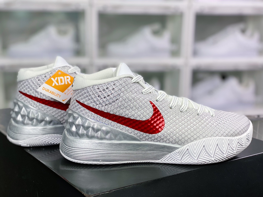 320 Kyrie 1 GS”World 1 People”欧文7代室内休闲运动中帮篮球鞋“白灰红”812559-160