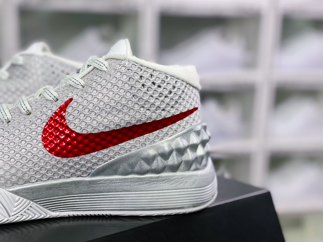 320 Kyrie 1 GS”World 1 People”欧文7代室内休闲运动中帮篮球鞋“白灰红”812559-160