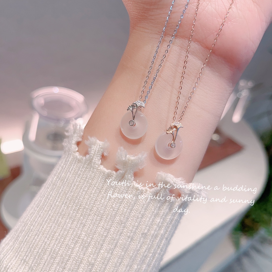 S925 Sterling Silver Necklace Chic Graduation Silver