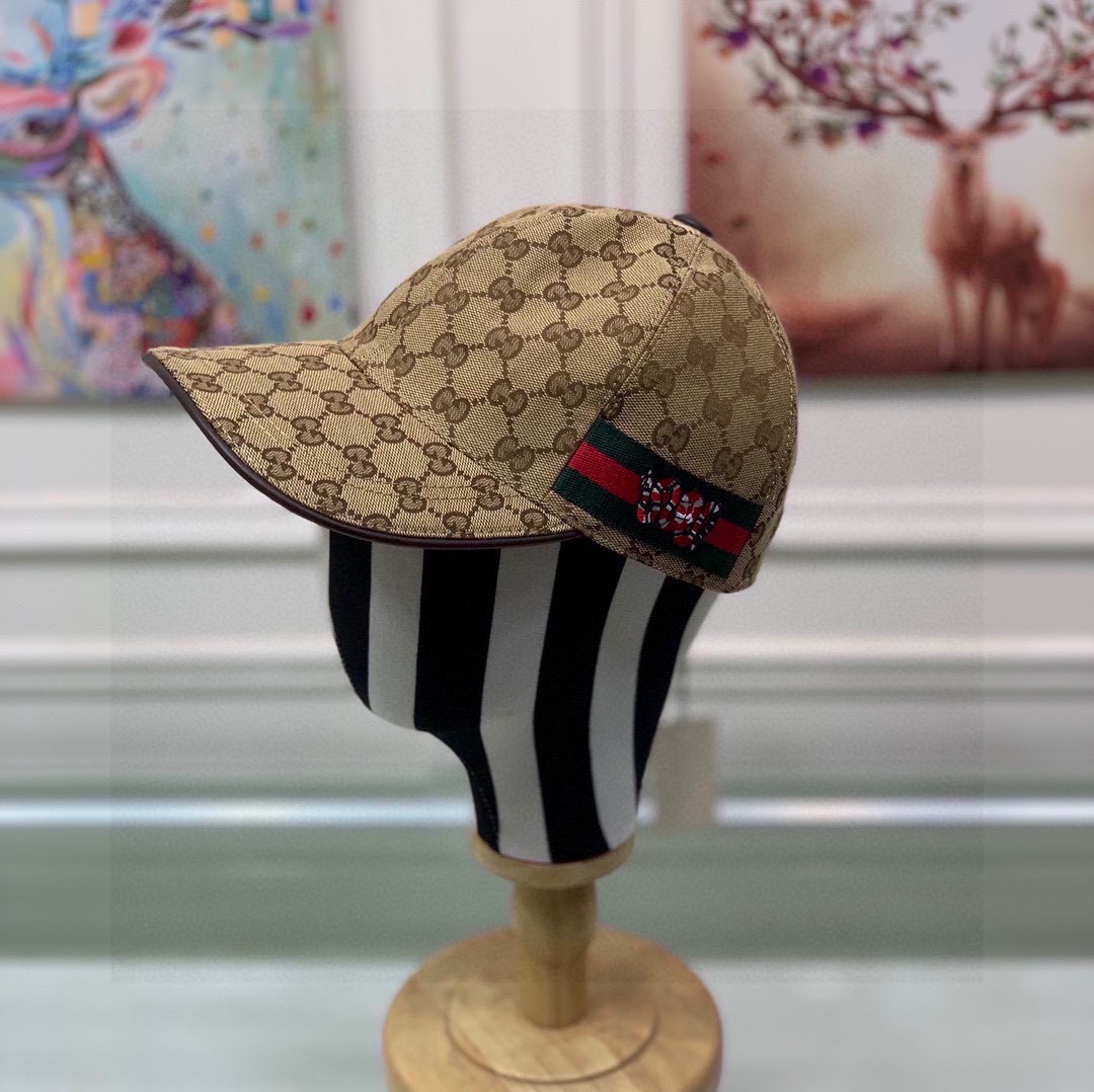 Gucci Hats Baseball Cap cheap online Best Designer
 Embroidery Canvas Cotton Cowhide Fashion