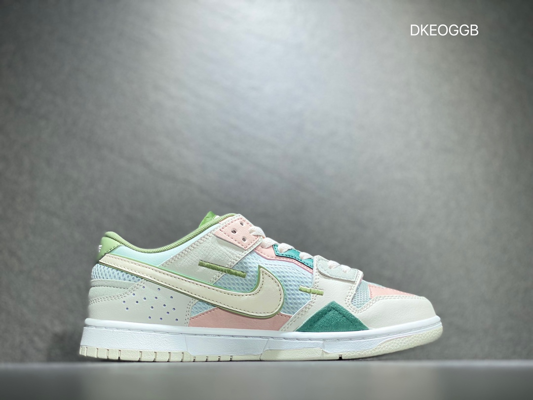300 Nike Dunk Low Scrap 彩色拼接 浅蓝海玻璃 DM0802-001