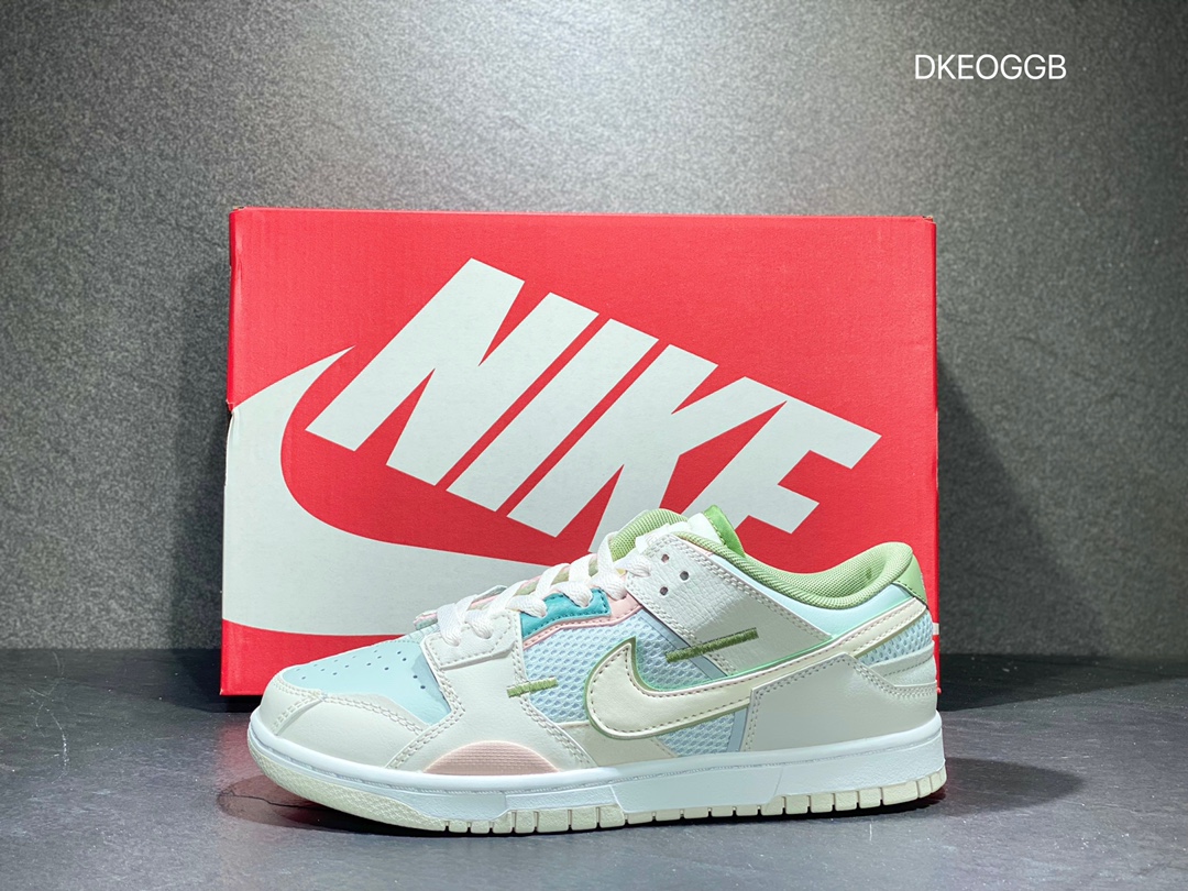 300 Nike Dunk Low Scrap 彩色拼接 浅蓝海玻璃 DM0802-001