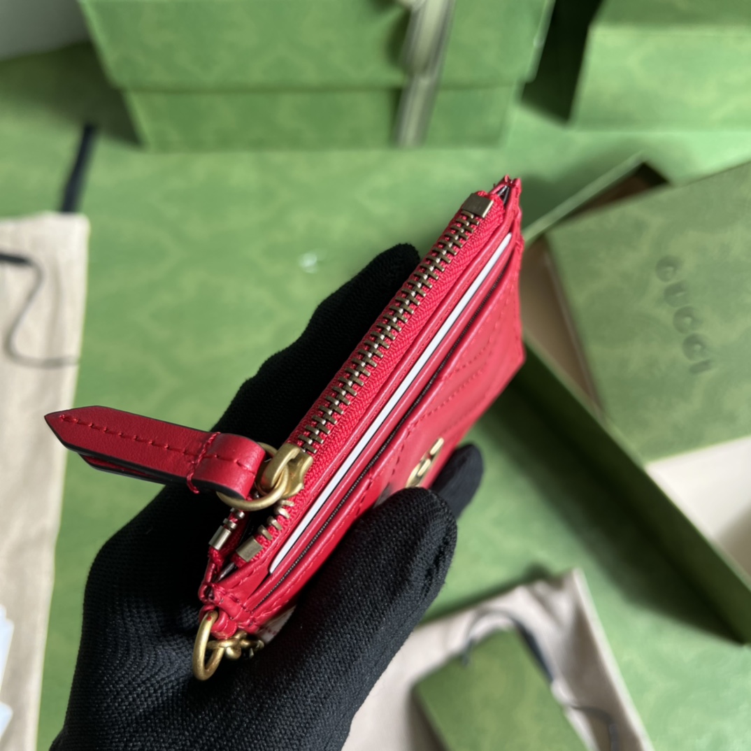 Gucci 配全套 绿色包装令人欲罢不能的零钱包你收了吗 GG Marmont系列