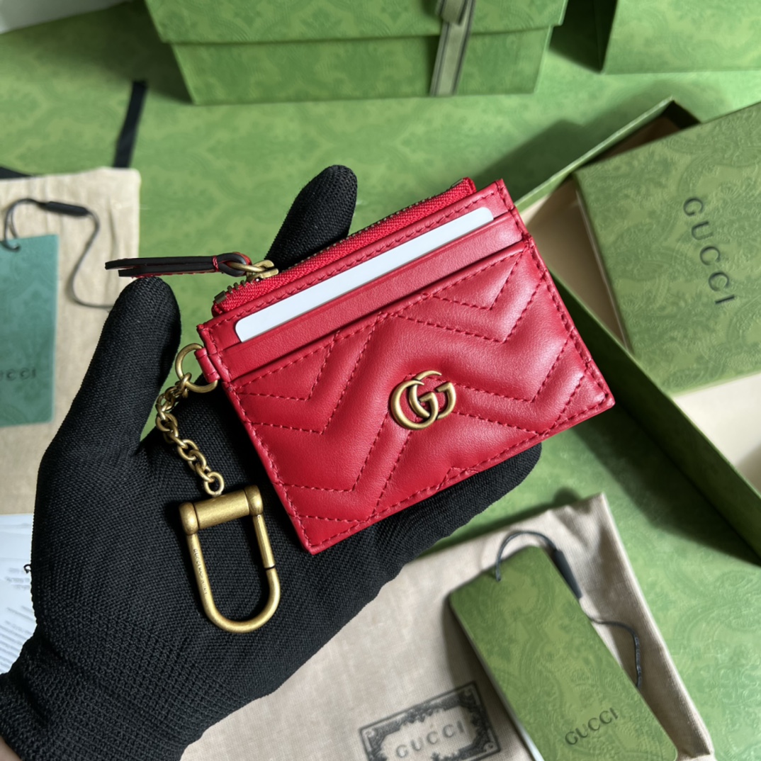 Gucci 配全套 绿色包装令人欲罢不能的零钱包你收了吗 GG Marmont系列