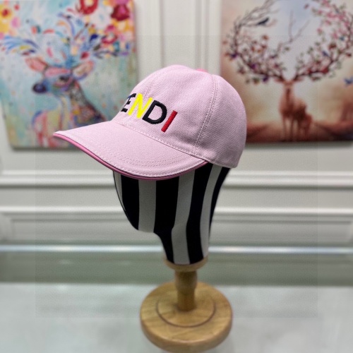 Fendi Baseball Cap with Colorful Embroidery, Adjustable Cotton Hat, Light Pink 1 Fendi Baseball Cap with Colorful Embroidery, Adjustable Cotton Hat, Light Pink