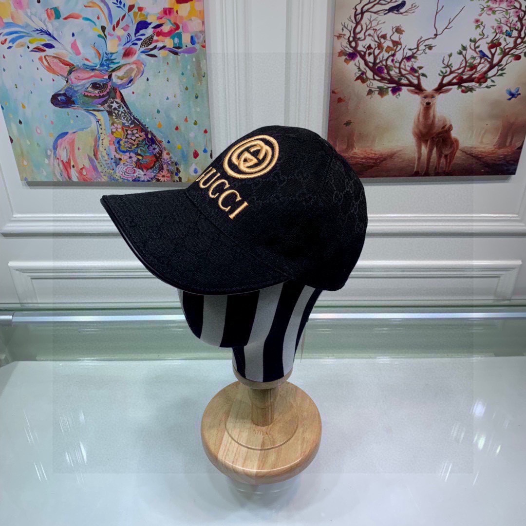 Gucci Hats Baseball Cap Embroidery Canvas Cowhide Fashion