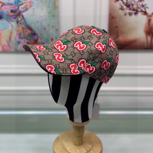 Gucci Baseball Cap with Cherry Print, Original Canvas, Adjustable 1 Gucci Baseball Cap with Cherry Print, Original Canvas, Adjustable
