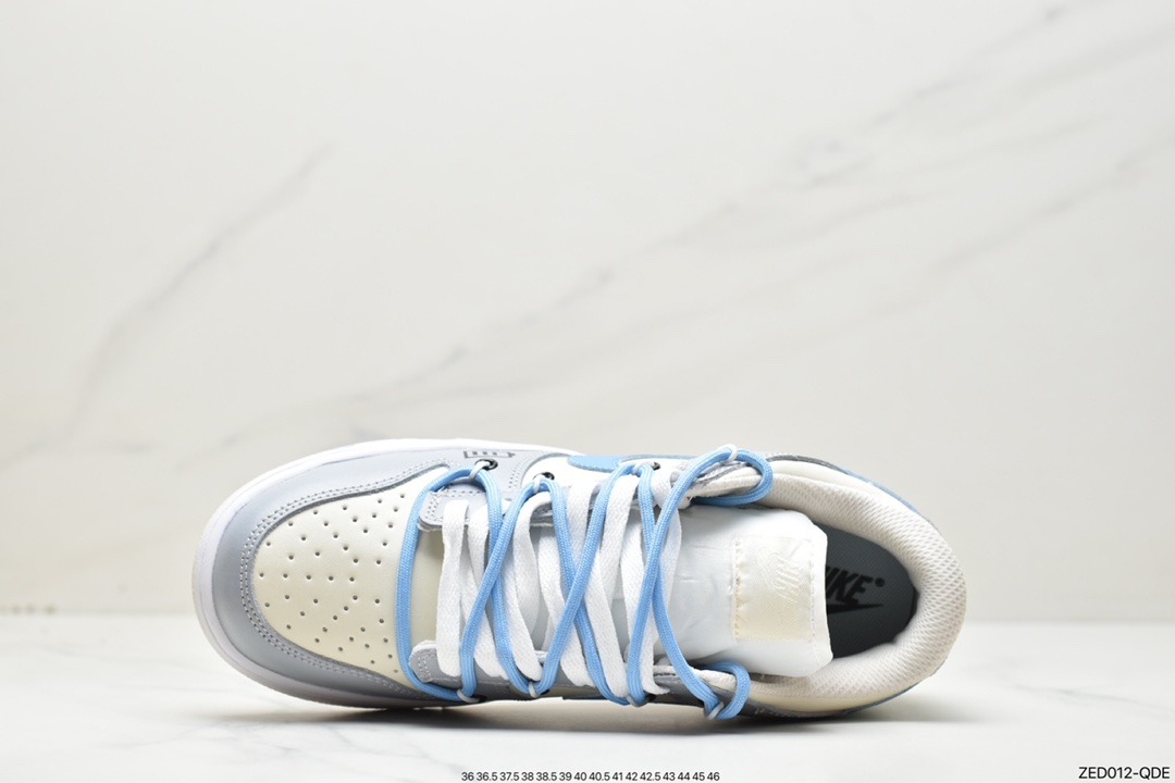 260 Nike SB Dunk Low 白灰蓝解构抽绳鞋带 DJ6188-100