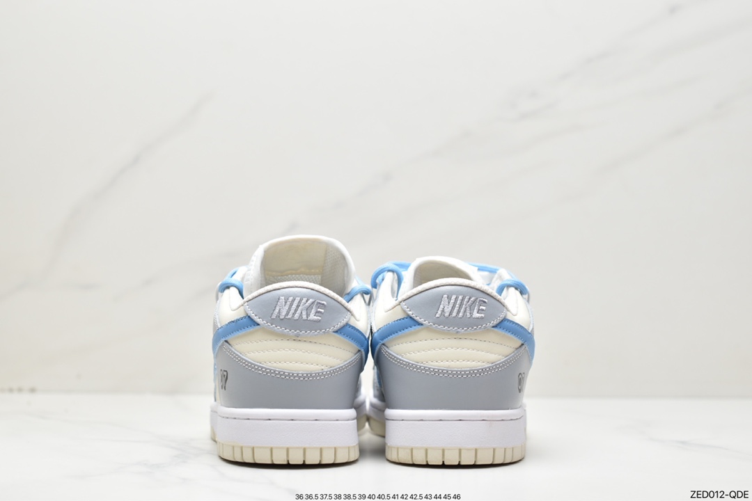 260 Nike SB Dunk Low 白灰蓝解构抽绳鞋带 DJ6188-100