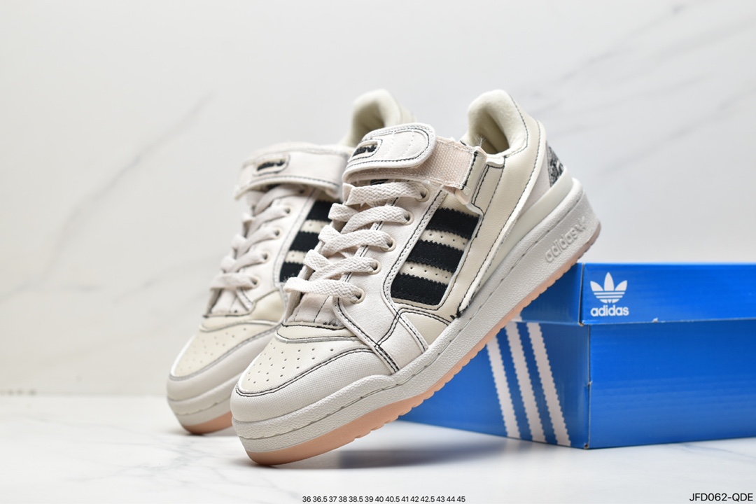 Adidas Clover Originals Forum 84 Low Roman Series Velcro Low-top Sneakers HP9563