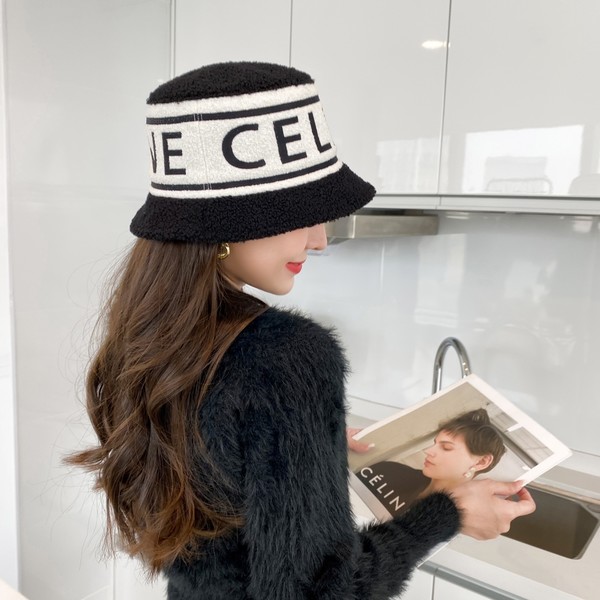 Celine Hats Bucket Hat Lambswool Fall/Winter Collection