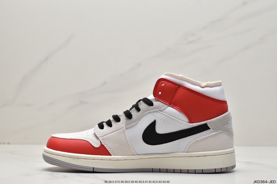 160 Air Jordan I Mid 'White and Phantom' 以 “inside out” 结构为灵感DM9652-100