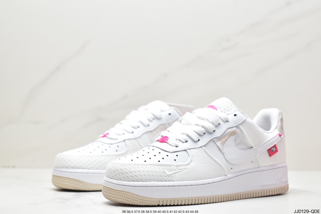 130 Nike Air Force 1 Low 空军一号低帮运动休闲板鞋白粉DX6061-111