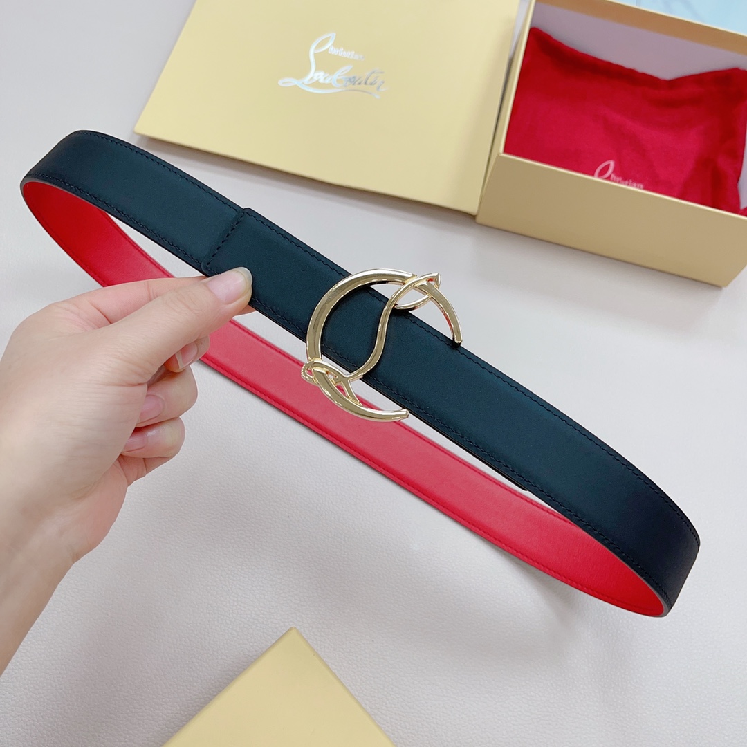 LC Belt with Double-Sided Plate and Button Closure, Various Sizes Available, Original Hardware, Priced at 75.80.85.90.95.100 Euro - 图片 2