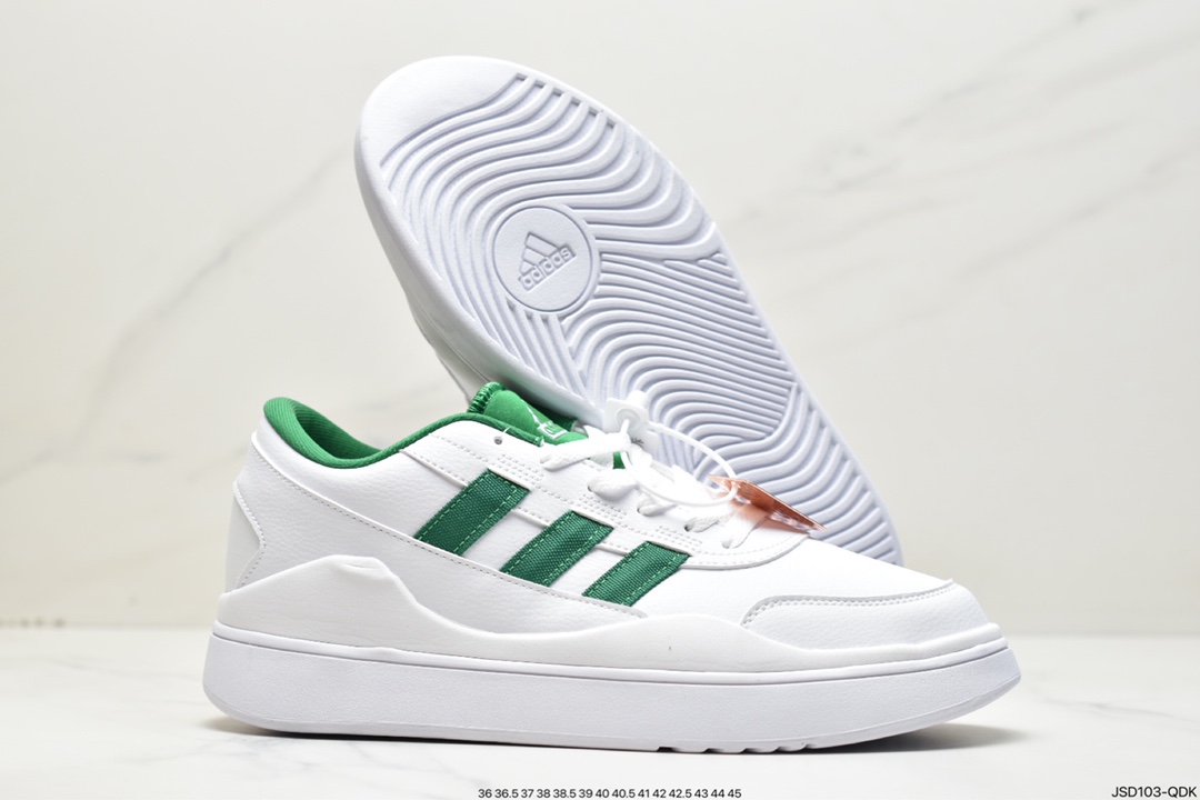 Adidas ADIMA TIC HM Low Matic series low-top thick-soled casual sports shoes ”leather white and black” IG7200