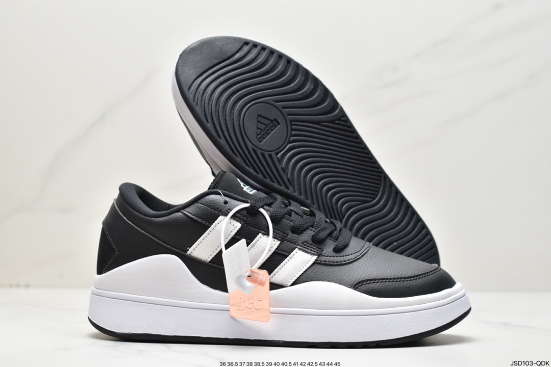 Adidas ADIMA TIC HM Low Matic series low-top thick-soled casual sports shoes ”leather white and black” IG7200