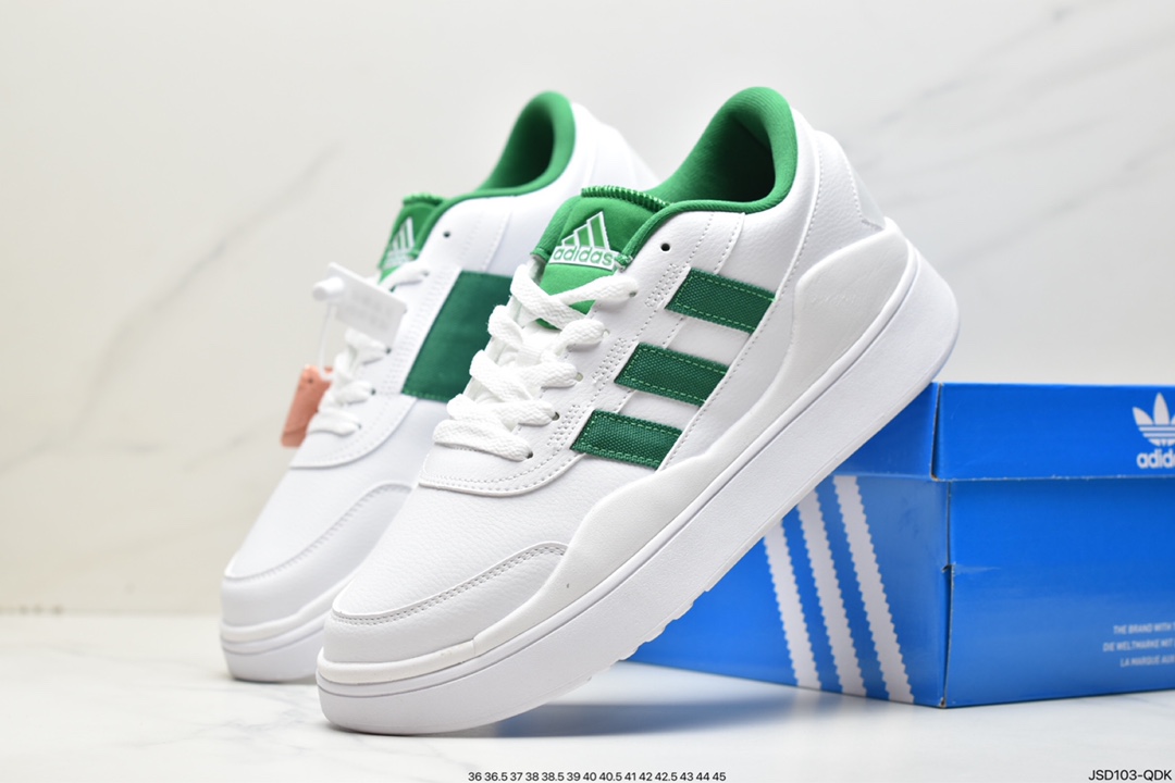 Adidas ADIMA TIC HM Low Matic series low-top thick-soled casual sports shoes ”leather white and black” IG7200