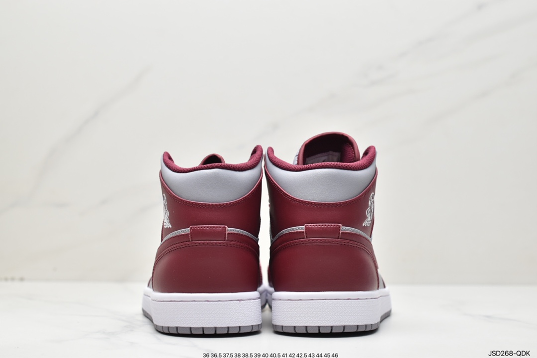 200 耐克Nike Air Jordan 1 Mid”Tan/Red beans”AJ1乔丹一代中帮篮球鞋DQ8426-615