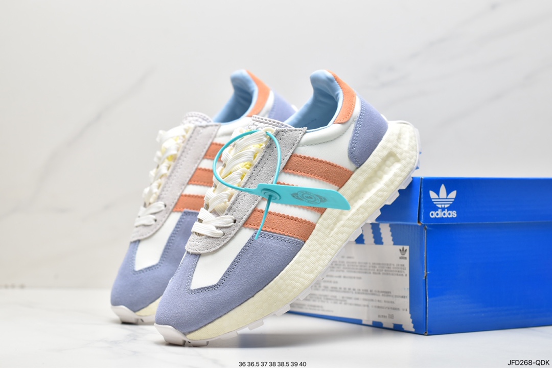 Adidas Originals Retropy E5 popcorn midsole retro sports and leisure running shoes HP7743