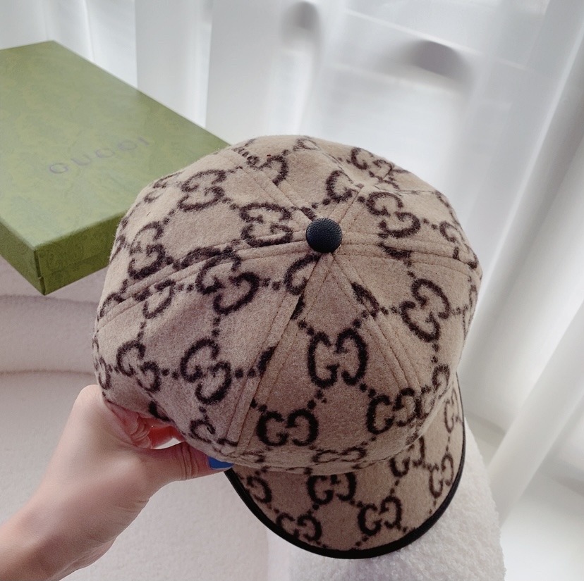 Gucci古奇22年新款毛呢鸭舌帽