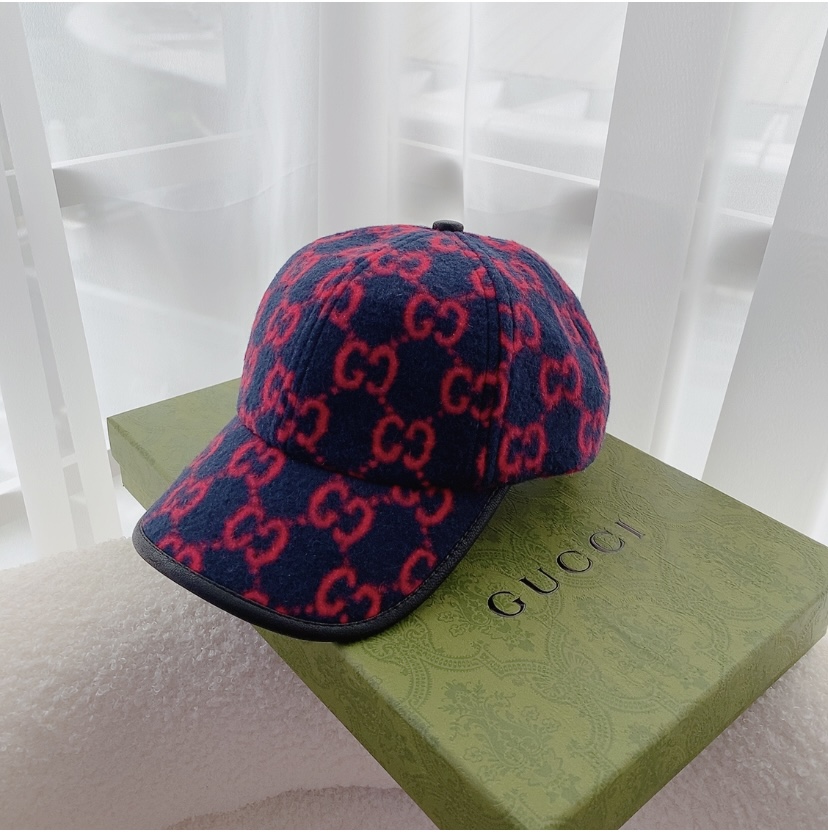 Gucci古奇22年新款毛呢鸭舌帽