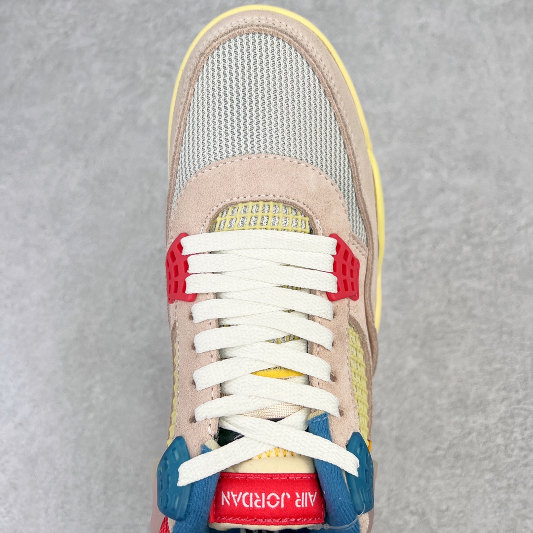 图片[4]-＃K版纯原 Union LA x Air Jordan AJ4 Retro SP\\\”Off Noir\\\” UN联名粉红蓝 DC9533-800 全新升级改良 原鞋原楦原纸板同源开发 完美呈现乔4的版型 内侧正确双色网格 还原细节 原厂皮料 正确气垫颜色 正确网格工艺 正确拉帮工艺 全鞋原装材料制作 原档案原模具打造 支持全方位与正品对比 尺码：40 40.5 41 42 42.5 43 44 44.5 45 46 47.5-选品中心