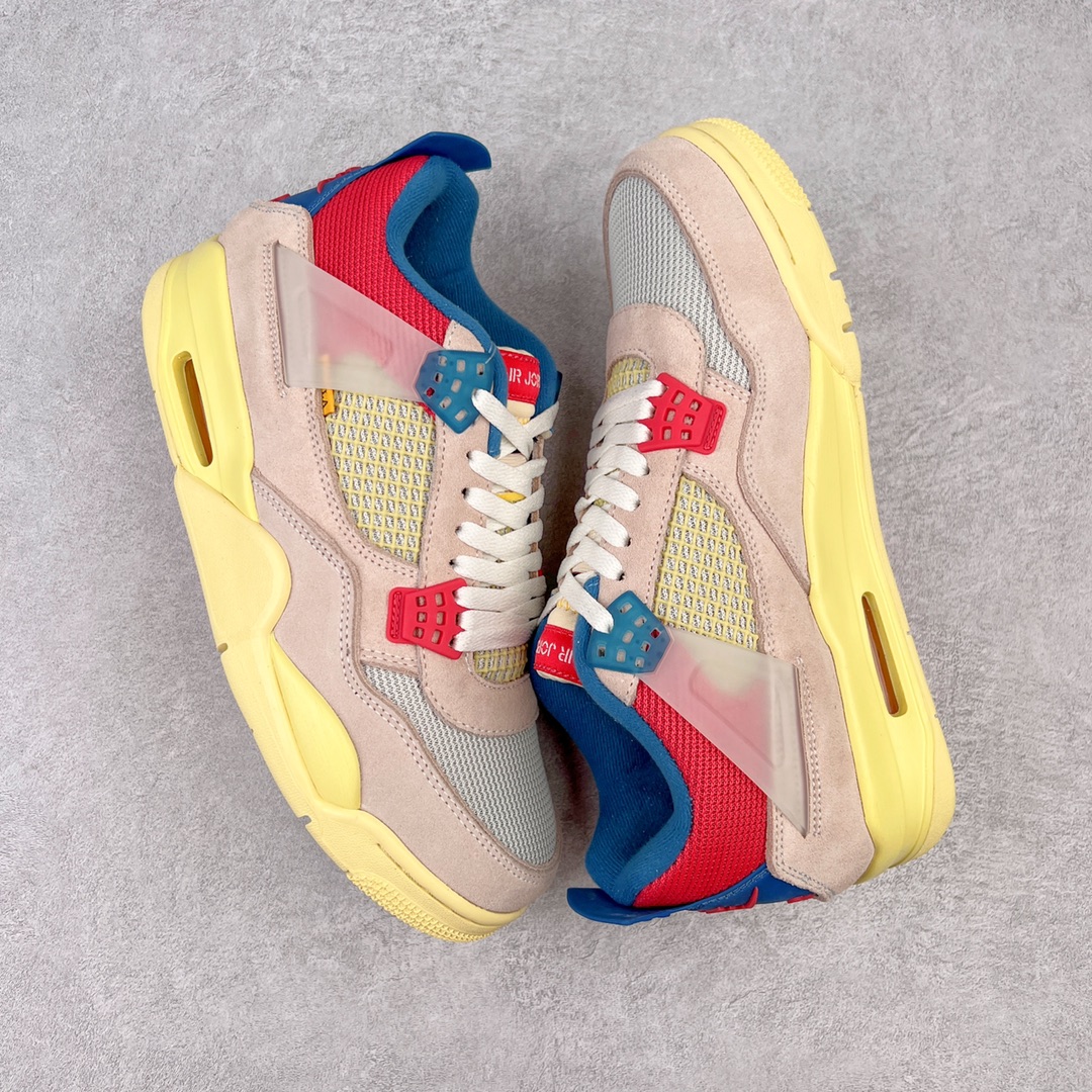 图片[3]-＃K版纯原 Union LA x Air Jordan AJ4 Retro SP\\\”Off Noir\\\” UN联名粉红蓝 DC9533-800 全新升级改良 原鞋原楦原纸板同源开发 完美呈现乔4的版型 内侧正确双色网格 还原细节 原厂皮料 正确气垫颜色 正确网格工艺 正确拉帮工艺 全鞋原装材料制作 原档案原模具打造 支持全方位与正品对比 尺码：40 40.5 41 42 42.5 43 44 44.5 45 46 47.5-选品中心