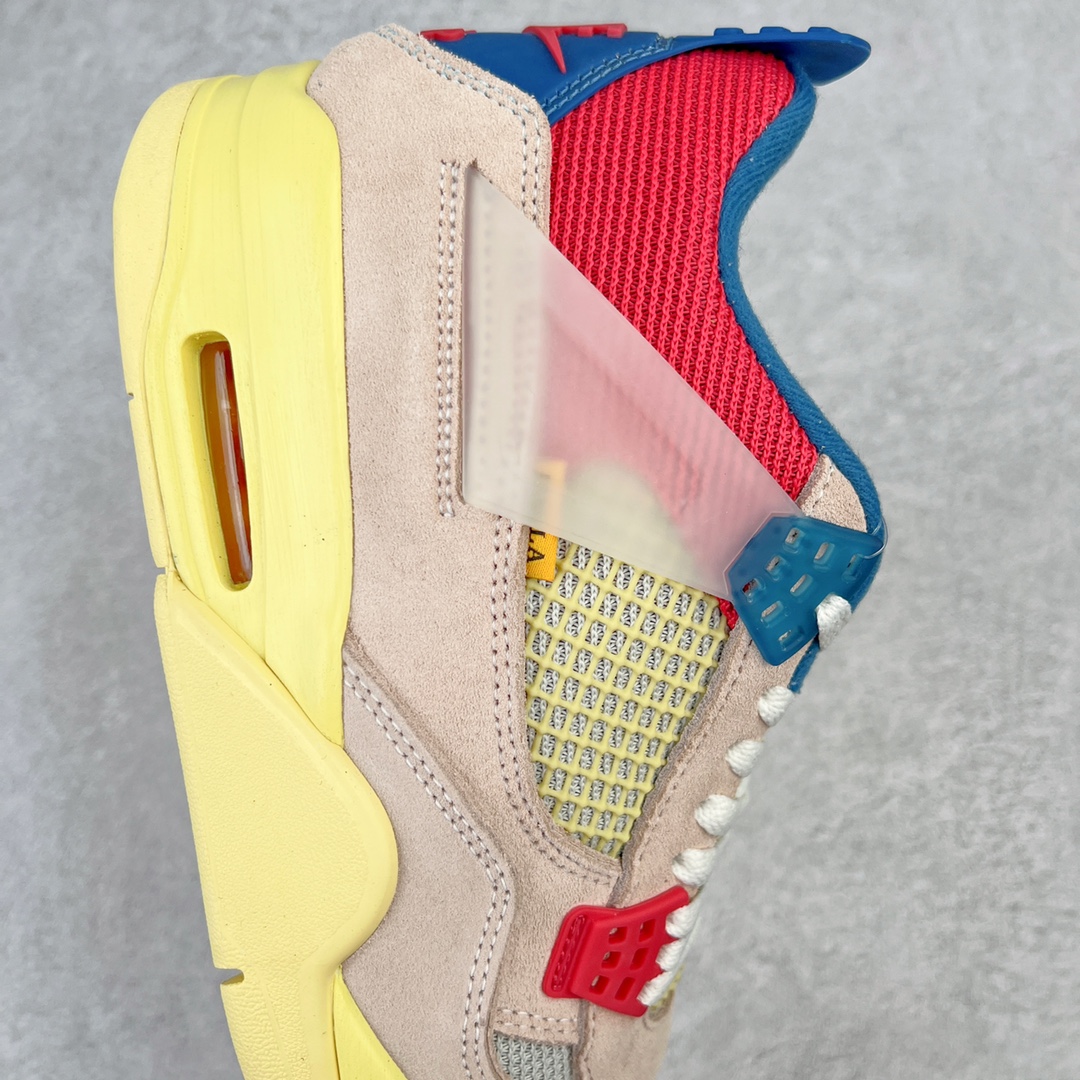 图片[6]-＃K版纯原 Union LA x Air Jordan AJ4 Retro SP\\\”Off Noir\\\” UN联名粉红蓝 DC9533-800 全新升级改良 原鞋原楦原纸板同源开发 完美呈现乔4的版型 内侧正确双色网格 还原细节 原厂皮料 正确气垫颜色 正确网格工艺 正确拉帮工艺 全鞋原装材料制作 原档案原模具打造 支持全方位与正品对比 尺码：40 40.5 41 42 42.5 43 44 44.5 45 46 47.5-选品中心