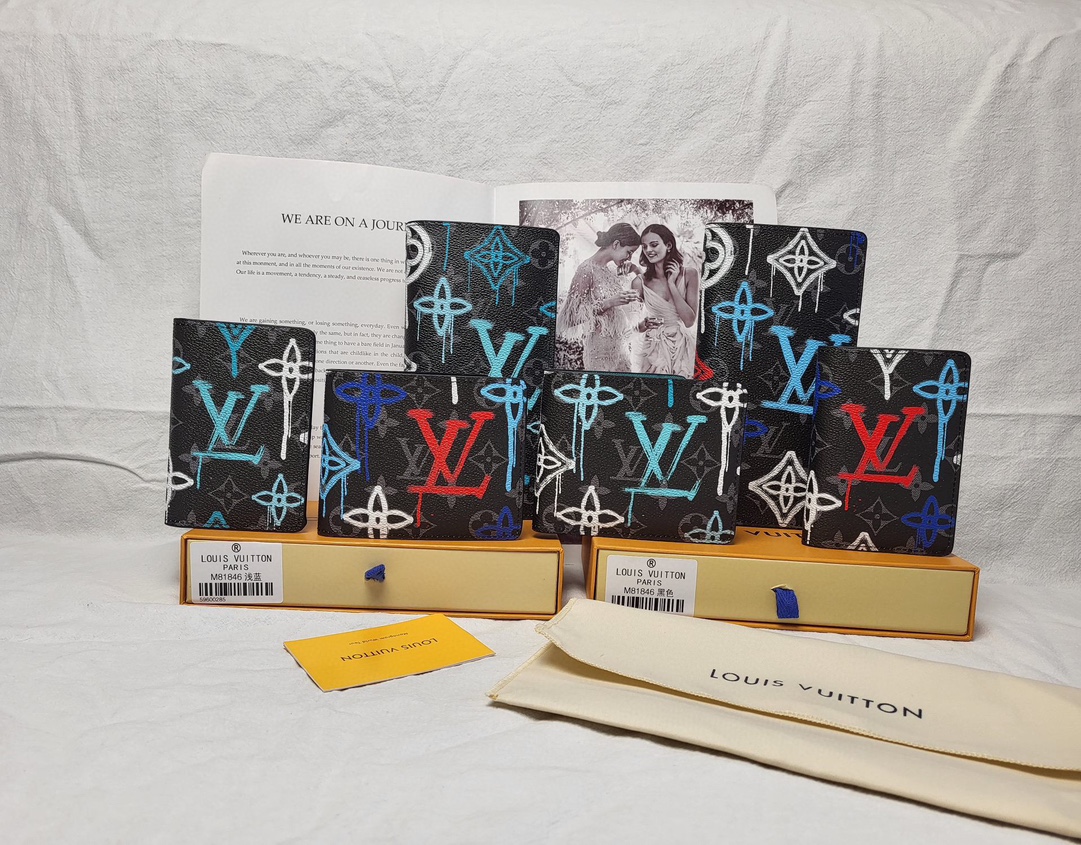 Leather wallet open view
