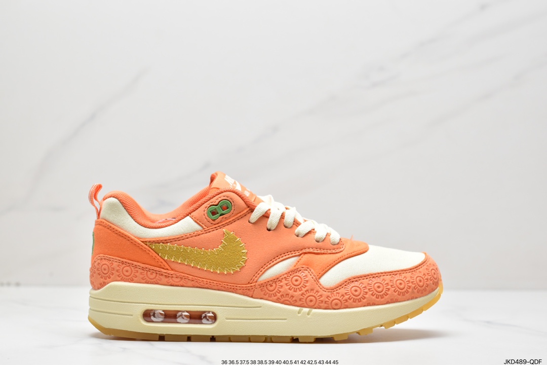 160 耐克Nike Air Max 1 2022复刻橘黄 复古休闲跑步鞋DZ5352-847
