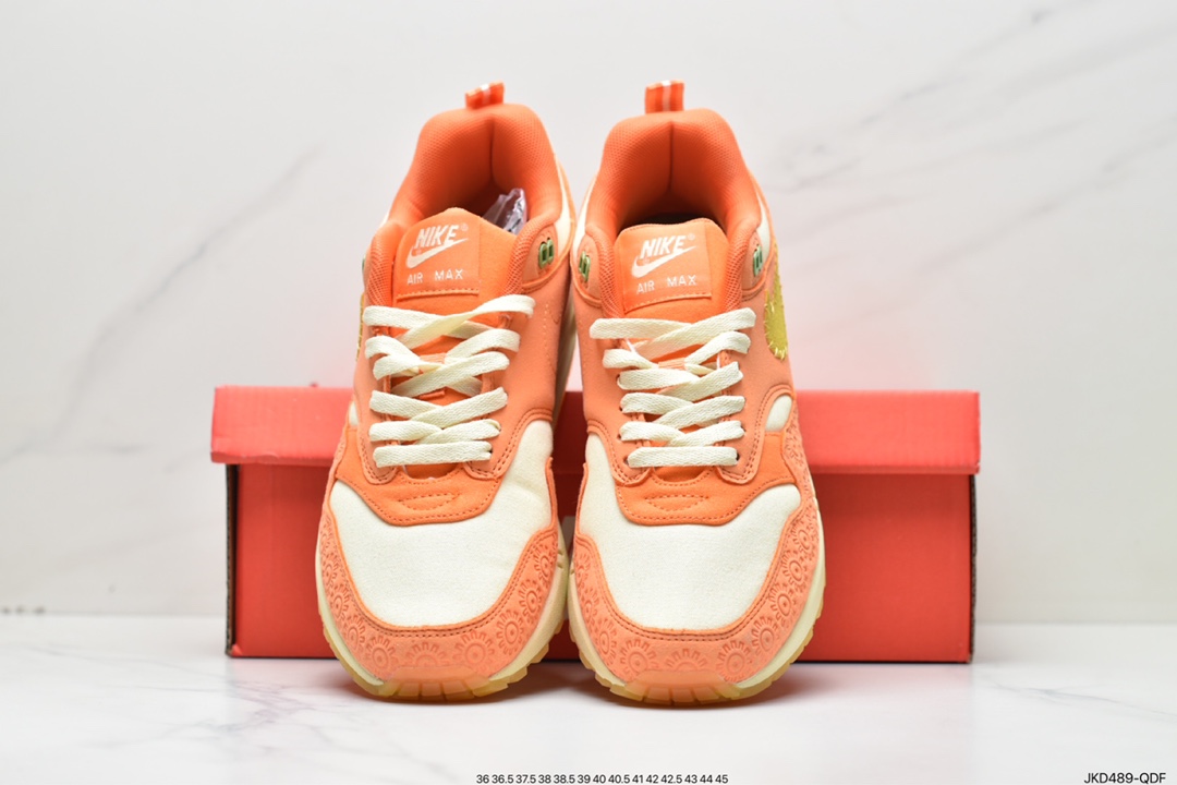 160 耐克Nike Air Max 1 2022复刻橘黄 复古休闲跑步鞋DZ5352-847
