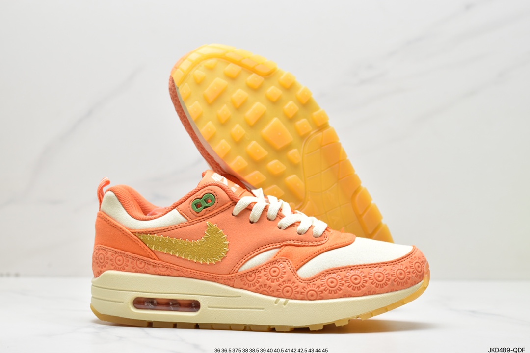 160 耐克Nike Air Max 1 2022复刻橘黄 复古休闲跑步鞋DZ5352-847