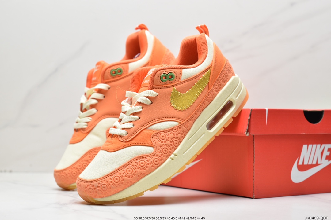 160 耐克Nike Air Max 1 2022复刻橘黄 复古休闲跑步鞋DZ5352-847