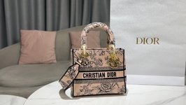 Dior Bags Handbags Top Grade
 Pink Embroidery Lady
