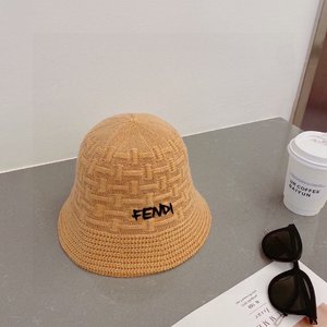 Fendi Hats Bucket Hat Knitted Hat Online Store Black Khaki Knitting Fall Collection