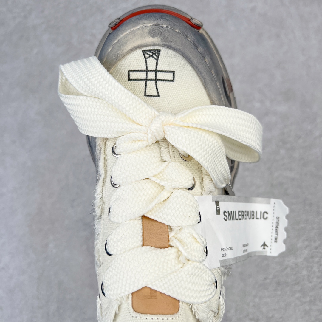 图片[4]-＃开春福利 SMILEREPUBLIC檀健次同款经典新款起司猫低帮开口笑厚底帆布鞋 新晋街头鞋履品牌SMILEREPUBLIC Canvas 系列 以 SMILE 为灵感来源 捕捉潮流 主打柔软的帆布设计 有裁切的羊毛流苏与独特编织技艺 超软水染牛皮内里 注塑成型鞋垫 4cm厘米外增高效果橡胶鞋底 尺码：35 36 37 38 39 40 41 42 43 44-选品中心