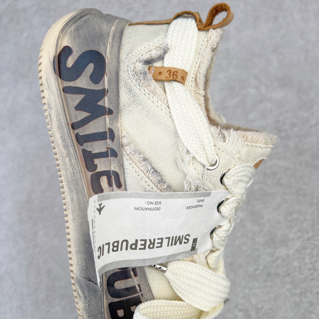 图片[6]-＃开春福利 SMILEREPUBLIC檀健次同款经典新款起司猫低帮开口笑厚底帆布鞋 新晋街头鞋履品牌SMILEREPUBLIC Canvas 系列 以 SMILE 为灵感来源 捕捉潮流 主打柔软的帆布设计 有裁切的羊毛流苏与独特编织技艺 超软水染牛皮内里 注塑成型鞋垫 4cm厘米外增高效果橡胶鞋底 尺码：35 36 37 38 39 40 41 42 43 44-选品中心