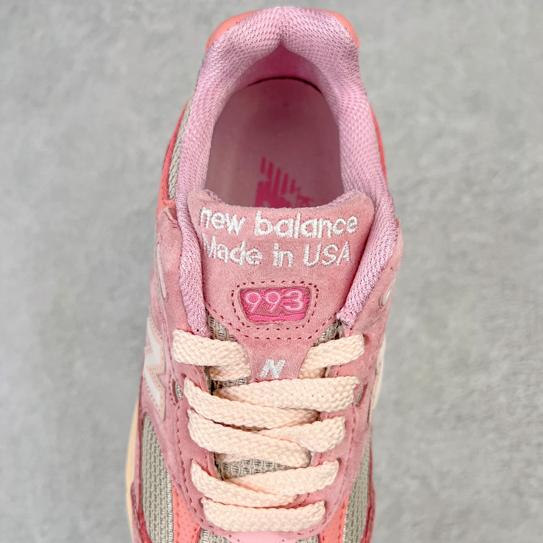 图片[5]-＃K版纯原 Joe Freshgoods x New Balance MR993JH1 新百伦NB993 联名粉色 第三代总统复古慢跑鞋 鞋身以网眼鞋面结合同色系优质麂皮革构成，鞋舌处点缀 New Balance Made In USA 同色系刺绣标识，彰显鞋款身份。鞋侧点缀银色 \\\”993\\\” 字样，丰富鞋身设计的同时，构建时尚外观。鞋款搭载 ABZORB 缓震系统，通过缓冲和抗压性的结合来吸收冲击力，舒适功能升级。同时搭配泛黄做旧中底，打造丰富层次感，缔造出色复古韵味。尺码：36 37 37.5 38 38.5 39 40 40.5 41.5 42 42.5 43 44 44.5 45-选品中心