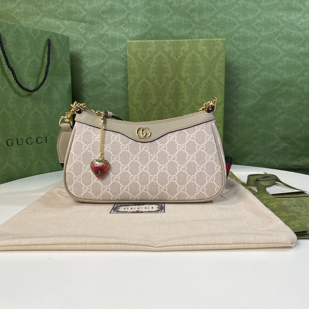 Gucci 735132 Beige GG Canvas W25xH15 5xD6cm shoulder everyday