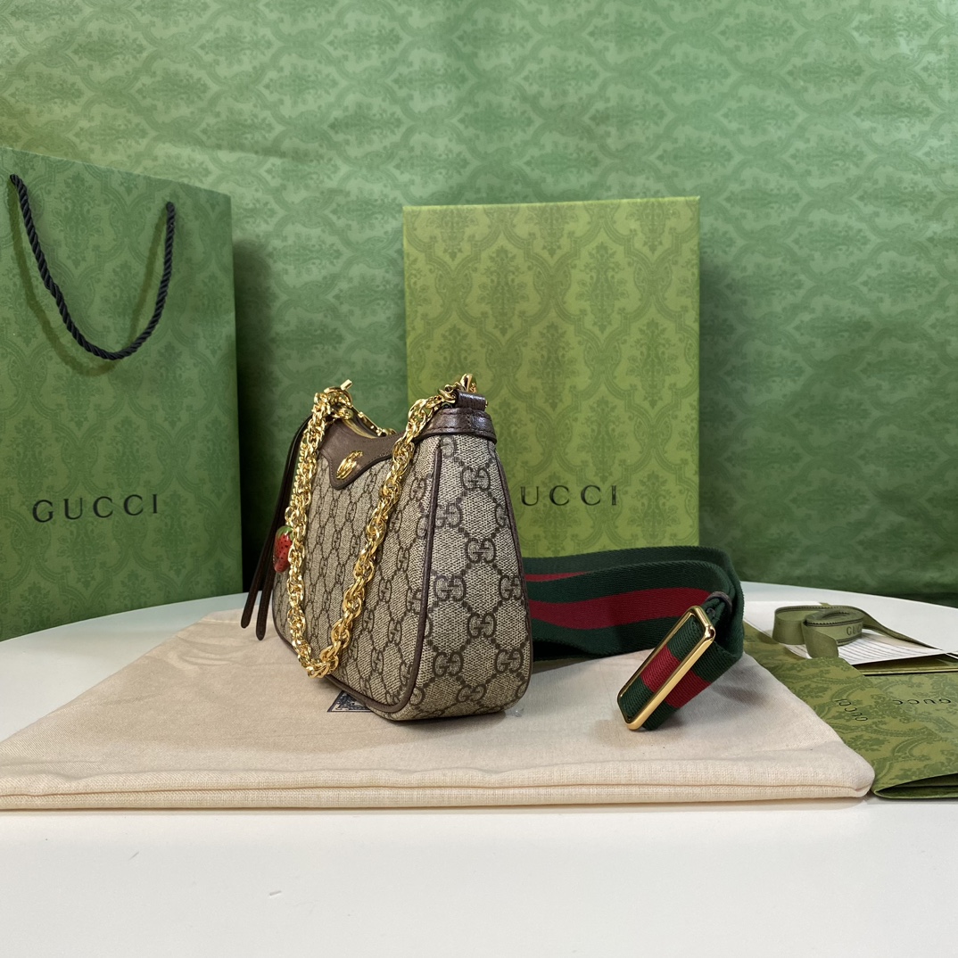 Gucci 735132 Beige Ebony GG Supreme 25x15 5x6cm shoulder everyday