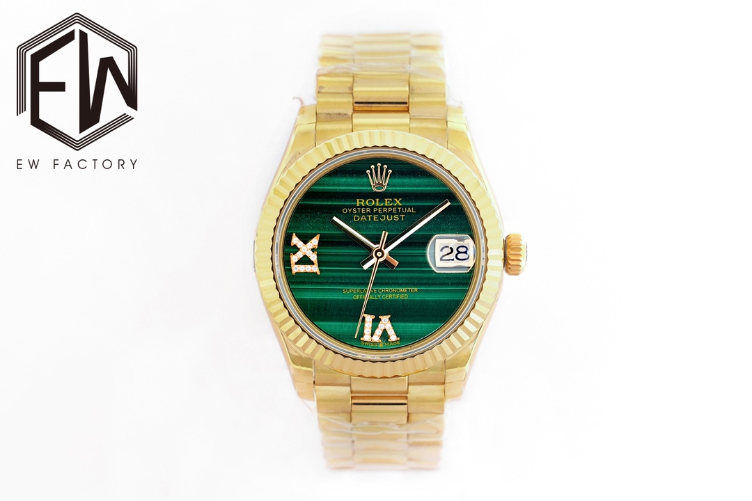 EW [El reloj de mujer de malaquita más hermoso] Serie Oyster Perpetual Datejust 31 1⃣️ Equipado con movimientos importa…
