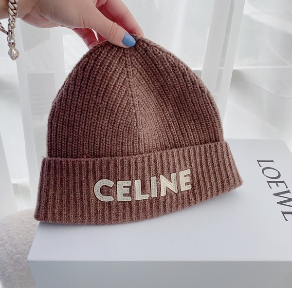 Celine Hats Knitted Hat Unisex Wool Fall/Winter Collection