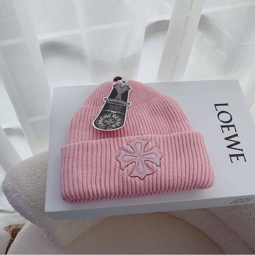 Chrome Hearts Hats Knitted Hat Black White Fall/Winter Collection Fashion