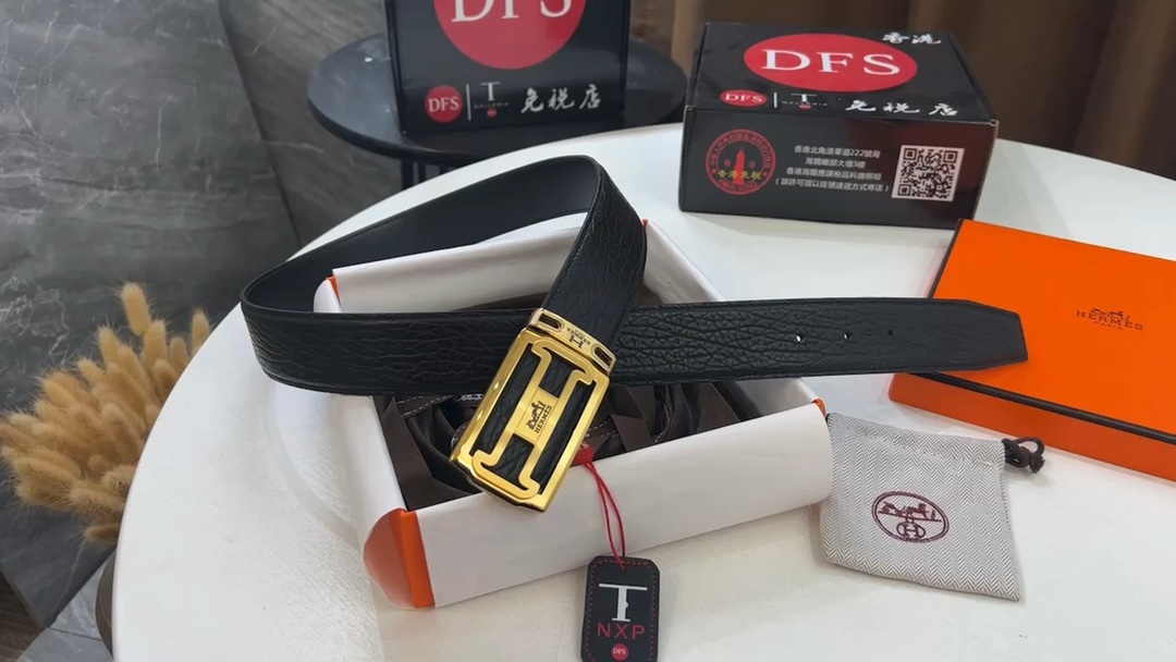 Hermès 新款男士 爱马仕大象纹头层牛皮，精品五金，头层牛皮 最新款